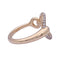 Bague 56 Bague Hermès "Filet d'or", or rose, diamants. 58 Facettes 33474