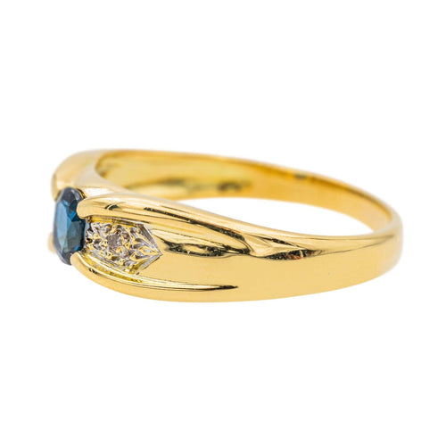Bague Bague Or jaune Saphir 58 Facettes 3781490RV