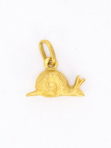 Pendentif Pendentif charms vintage escargot or jaune 58 Facettes 1099.13