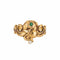 Bague 55 Bague vintage de style Art Nouveau en or jaune, diamants et émeraude 58 Facettes G13718