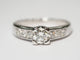 Bague Solitaire or blanc et diamant 58 Facettes 28832