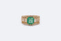 Bague 11 / Oro Giallo Bague vintage en or jaune avec émeraude et diamants 58 Facettes ANL713