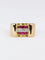 Bague 51 Bague tank or rose diamants rubis 58 Facettes J371
