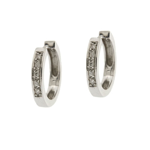 Boucles d'oreilles Boucles d'oreilles créoles avec diamants 58 Facettes 13347