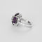 Bague 57 Bague cocktail or gris, diamants et améthystes 58 Facettes CAN11552