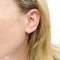 Boucles d'oreilles Paire de créoles or jaune, diamants. 58 Facettes 34483