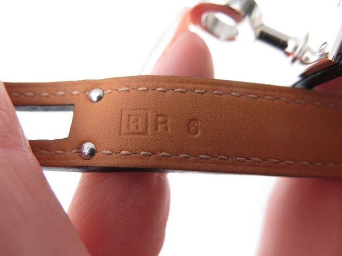 Bracelet bracelet HERMES kelly double tour cuir alligator crocodile noir 58 Facettes 260099