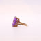 Bague 56 Bague cocktail pierre violette triple anneau sur or jaune 58 Facettes