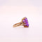 Bague 56 Bague cocktail pierre violette triple anneau sur or jaune 58 Facettes