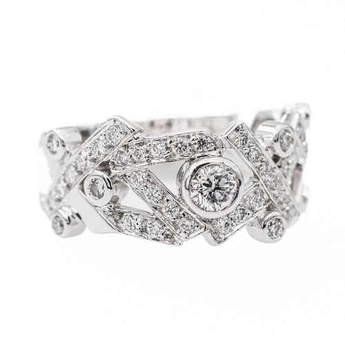 Bague 52 Chanel Bague Cristaux glacés Or blanc Diamant 58 Facettes 3051495CN