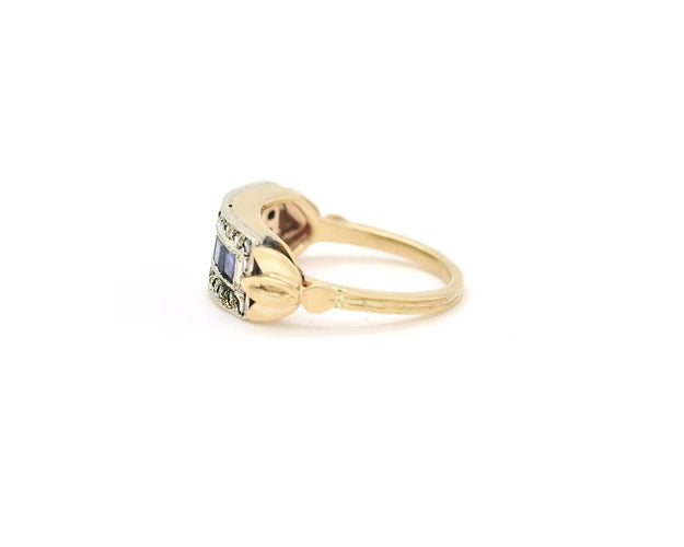 Bague Bague vintage en or 9 carats et argent 58 Facettes 13807
