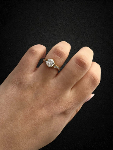 Bague 56 Anello di Fidanzamento con Diamante da 1,69 carati 58 Facettes