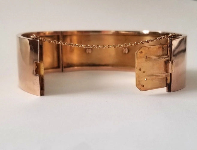 Bracelet Bracelet ancien or rose, perles et diamants anciens 58 Facettes