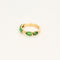 Bague 51 Anneau émeraudes smaragdite opale 58 Facettes LP1295/14