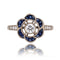 Bague 53 Bague saphirs diamants style Art Déco 58 Facettes 24-116