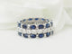 Bague 52 Bague alliance en or blanc, saphirs et diamants 58 Facettes 33594