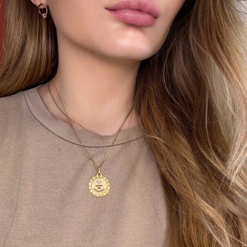 Pendentif Médaille Amour Or jaune et diamant 58 Facettes 2-F1PE-GS36247