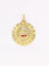 Pendentif Médaille amour Augis Jumbo Plus qu'hier moins que demain or jaune diamant rubis 58 Facettes J241