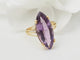 Bague 59 Bague marquise en or jaune et améthyste 58 Facettes 33206
