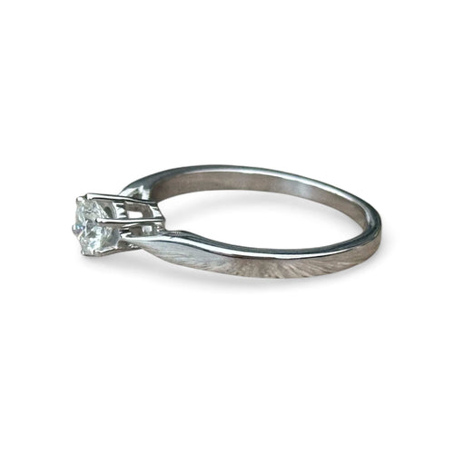 Bague 54 Solitaire or blanc 58 Facettes 282