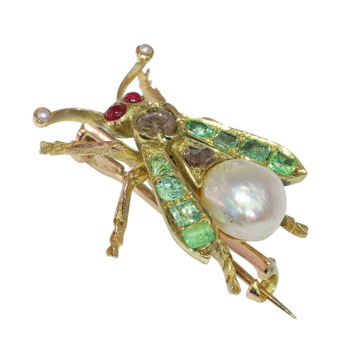 Broche Charmante broche à mouche vintage des années 1870 58 Facettes 24137-0100
