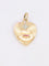 Pendentif AUGIS - Médaille amour coeur plus qu'hier moins que demain or jaune rubis 58 Facettes J254