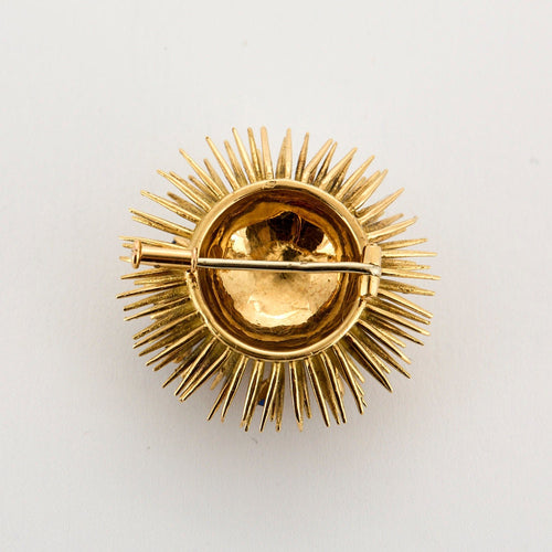 Broche Broche or jaune amati et saphir 58 Facettes CHA5409