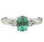 Bague Bague Or Blanc Émeraude et Diamants 58 Facettes