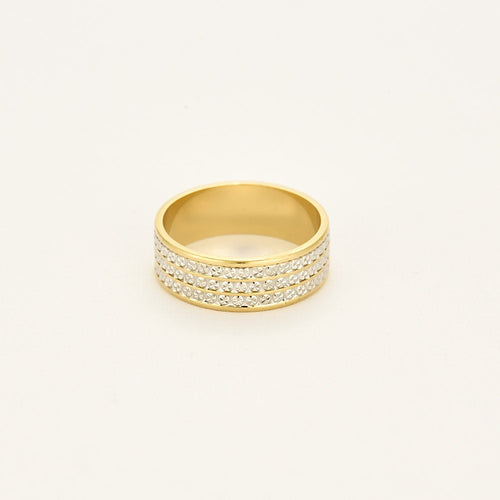Bague en or blanc et or jaune