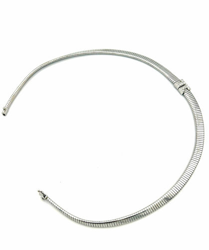 Collier GAY Frères. Collier vintage or blanc 18K et diamants 58 Facettes