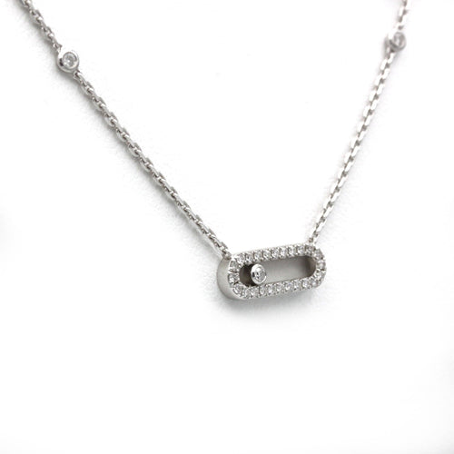 Collier Collier Move Uno en or blanc - MESSIKA 58 Facettes 250088R