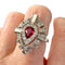 Bague 53 Bague en platine de style ancien avec diamants 58 Facettes Q358B