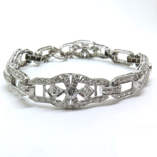 Bracelet Bracelet en platine et diamants époque art déco 58 Facettes