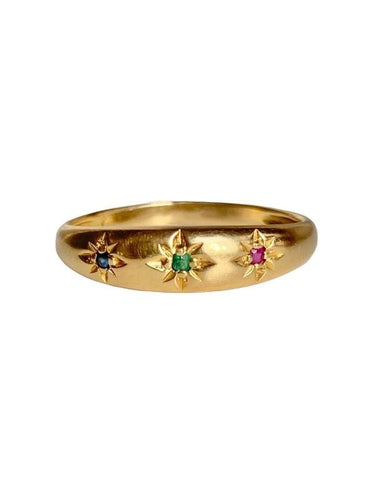 Bague 53.5 Bague, en or jaune 18k 58 Facettes