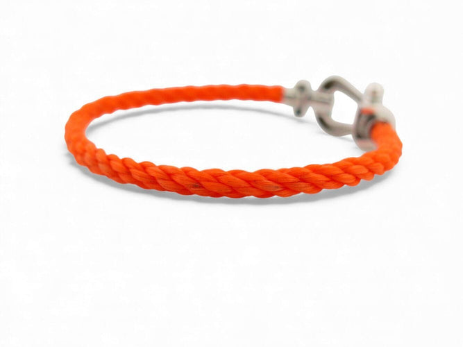Bracelet bracelet FRED force 10 gm 0b0005 manille en or blanc 18k 2 cordons 58 Facettes 271113