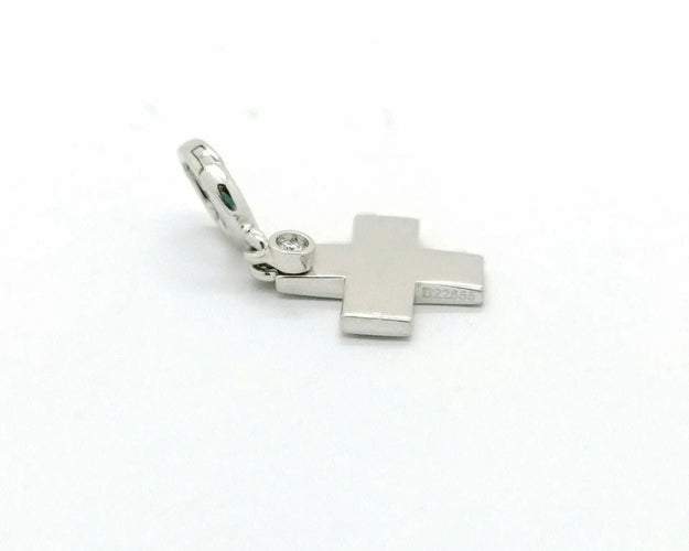 Pendentif Pendentif croix Piaget en or blanc serti de diamants 58 Facettes 6804