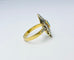 Bague 58 Bague Art Déco en or avec accents de platine, sertie d'une émeraude naturelle et de 28 diamants. 58 Facettes E14