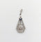 Pendentif Pendentif fleur Art déco en or blanc 18k avec diamants taille roses et saphirs 58 Facettes A06507