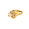 Bague 52,5 Bague or jaune et cristal de roche 58 Facettes MON0862