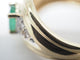Bague 49 Bague jonc or 750 emeraude 58 Facettes