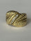 Bague 51 Bague Feuillage Or Jaune Diamants 58 Facettes LOT 6136