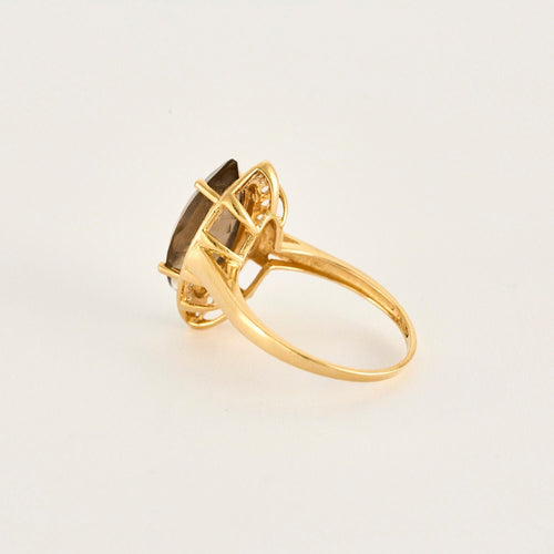 Montre Bague Marquise or jaune quartz 58 Facettes LP1048
