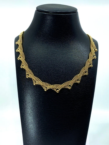 Collier Collier en or jaune 18 carats à décor de petites boules 58 Facettes AB528