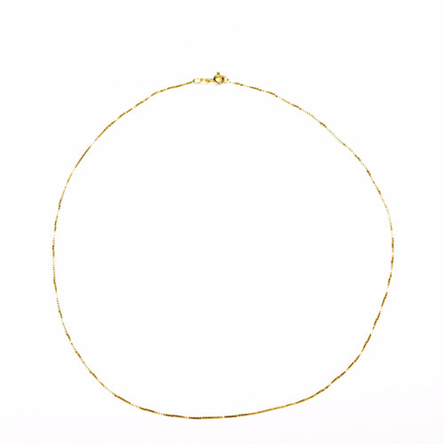 Collier UNOAERRE-Chaîne maille vénitienne en or jaune 45 cm 58 Facettes LMB-317