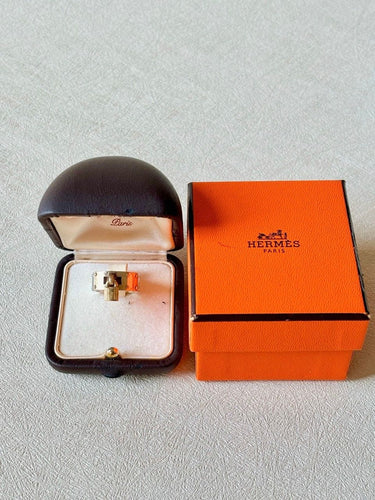 Bague 53 HERMÈS - Bague Kelly Cadenas Argent et Or Jaune 58 Facettes WC-2025-1723