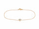 Bracelet Bracelet en or avec cœur en diamant 0,10 carat 58 Facettes 2233