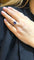 Bague 51 Solitaire or blanc diamants et saphir poire 58 Facettes