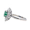 Bague 54 Bague  Pompadour  Or blanc Emeraude, Diamant 58 Facettes 3747899CN