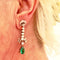 Boucles d'oreilles Boucles d'oreilles des années 1950 en platine 950 kt avec diamants et émeraudes 58 Facettes Q78B (931)