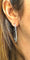 Boucles d'oreilles Créoles or blanc diamants blancs et noirs 58 Facettes